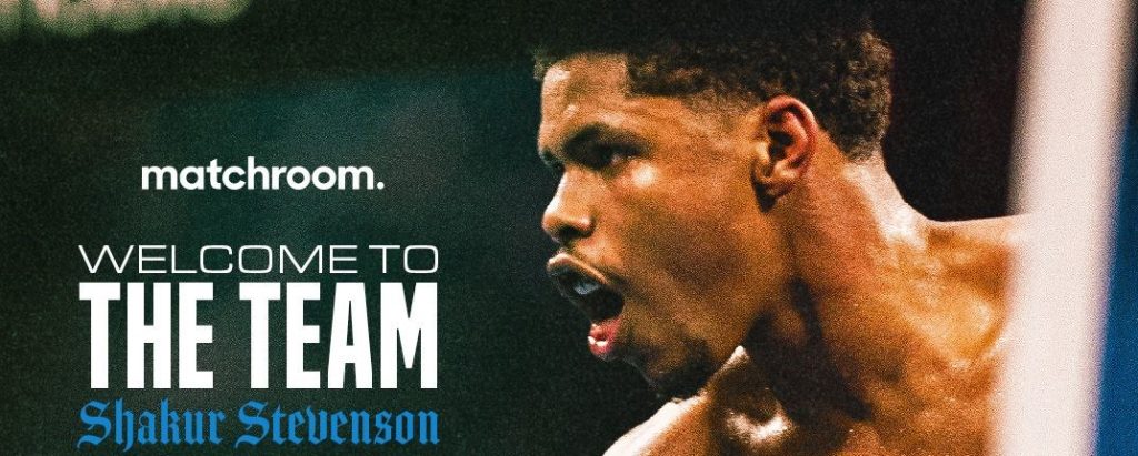 SHakur Stevenson signs with matchroom boxing